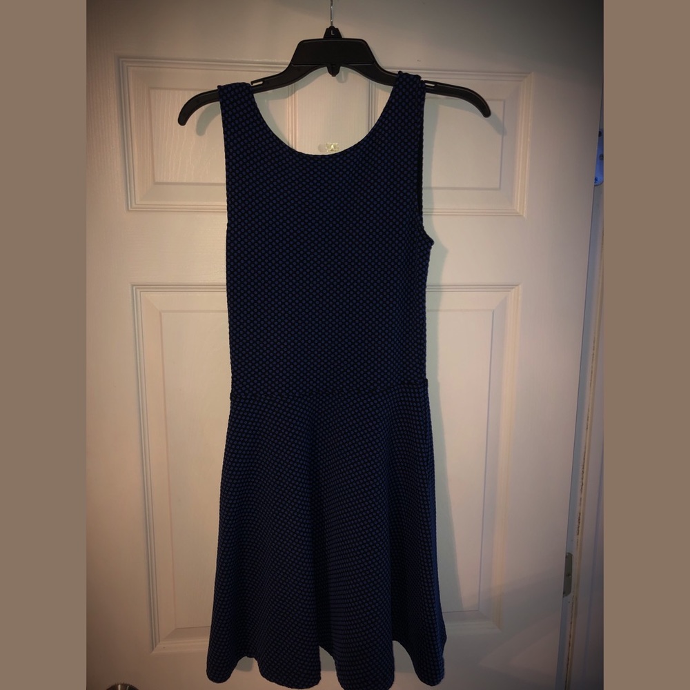 Dark Navy and Light Blue Polka Dot Dress